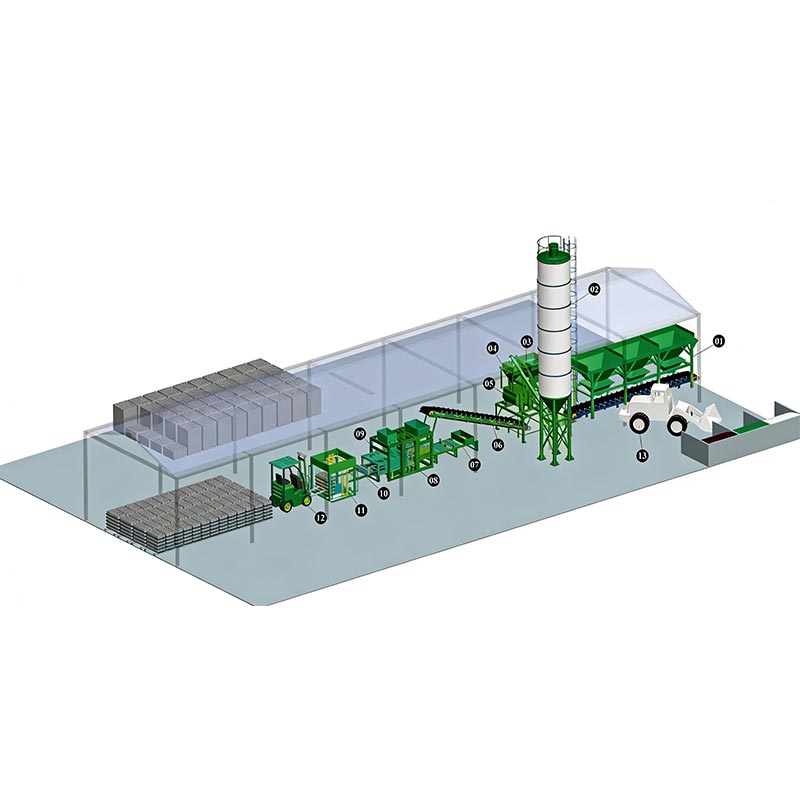 Машина за производство на тухли с кухи блокове